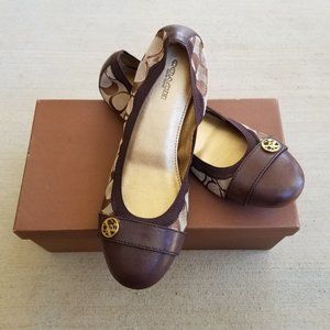 Coach Brown Chelsey Ballet Flats sz 7
